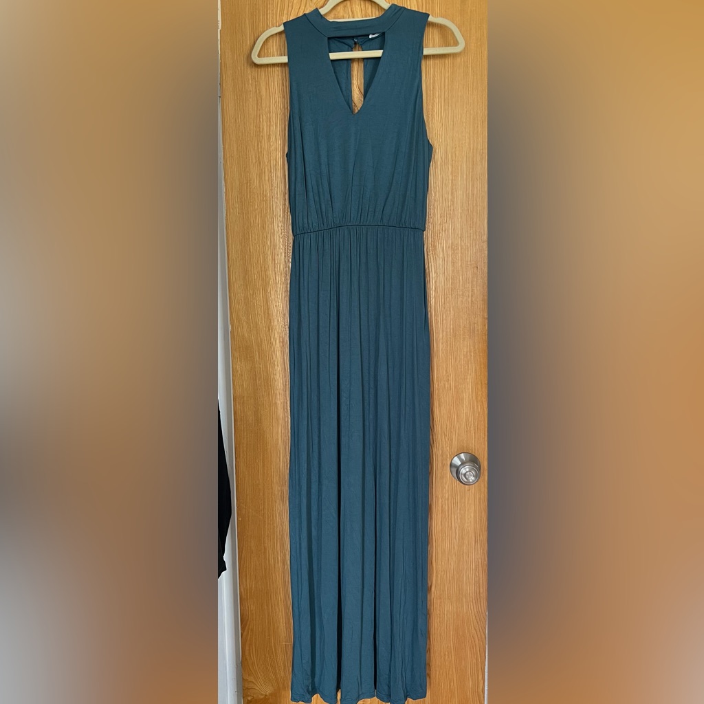 Teal Halter Top Dress